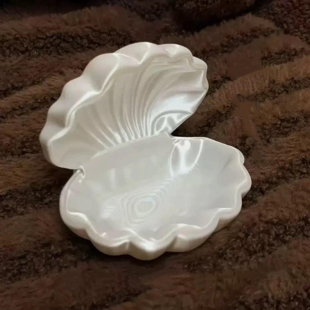 3D Printed Jewelry Storage Tray Multi-function Jewelry Organizer Shell Shape Storage Box Desk