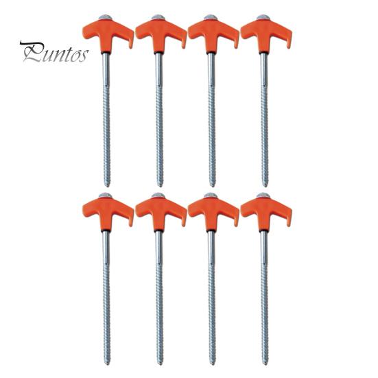 

8 шт. колья для палатки, сверхпрочные металлические колышки для кемпинга, резьбовые анкеры, установленные с помощью дрели или молотка, колышки для палатки с улучшенным сцеплением на травяной почве, гравий для навеса 8pcs оранжевый
