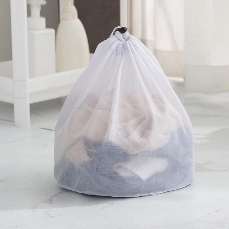 

30x40cm Convenient Drawstring Laundry Mesh Bag for Home School Travel,Machine Washable Delicate Washing Bag (Thin Mesh) Type A