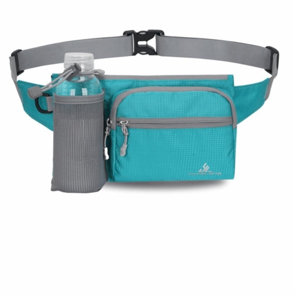 Waterproof Waist Bag Lightweight Water Bottle Bag Casual Phone Chest Bag  Running озеро синий
