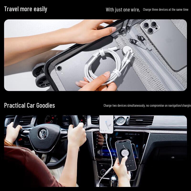 3-in-1 Magnetic Charging Cable for Apple Watch & Smartphones