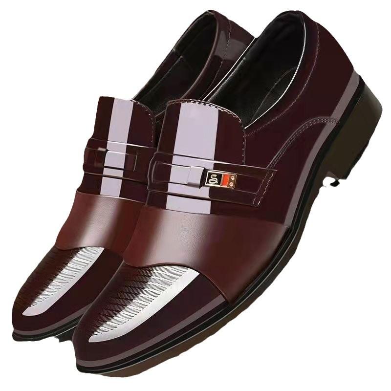 Frühling Herbst Neue Stil männer der Einzelnen Schuhe Casual Business Schuhe Einfarbig Patent Leder Männer Kleid Hochzeit Sheos Nicht-slip
