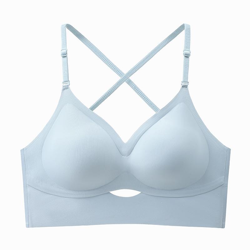 U-shaped beautiful back underwear, women's small breasts gather, thin large backless in summer, can be worn outside, anti-sagging and seamless bra