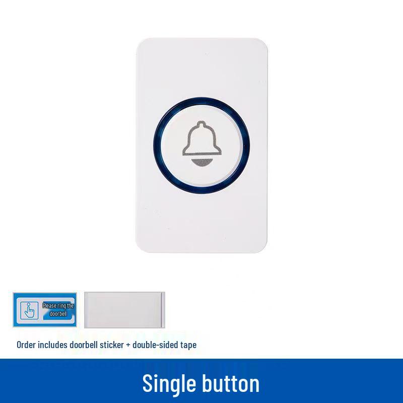 Elderly-Friendly Wireless Doorbell: Adhesive, Long-Range, High-Volume Smart Music Chime