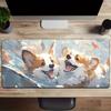Boho Floral Sketch Art Extended Gaming Mouse Pad Waterproof Non-slip