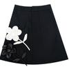 Women's Elastic Waist Short Flower Mesh Skirts Fashion Streetwear A Line Mini Skirt