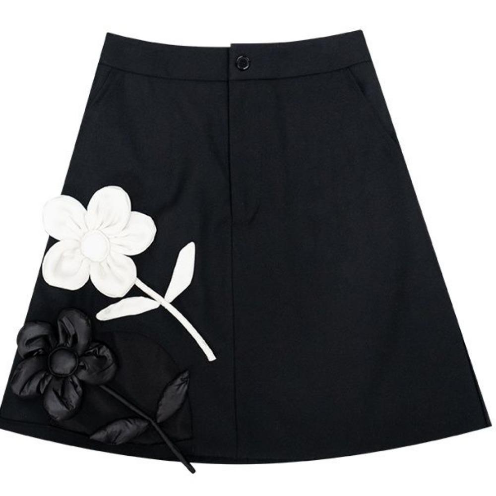 Women's Elastic Waist Short Flower Mesh Skirts Fashion Streetwear A Line Mini Skirt