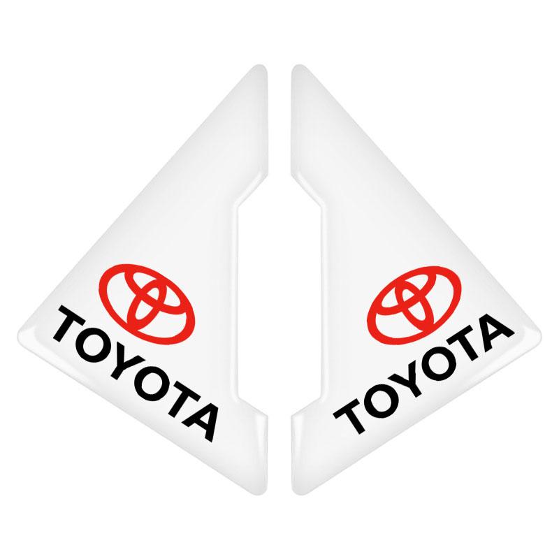 2Pc Car Door Corner Cover Anti-Scratch Protection Sticker Styling for Toyota Auris Rav4 Yaris Hilux Corolla Prius Avensis Emblem