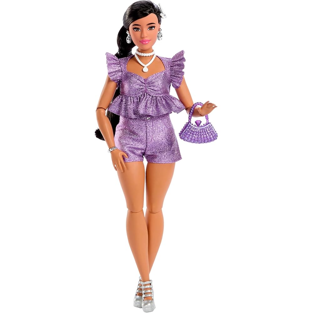 Barbie Deluxe Style Purple Hot Pants Doll Set for Role Play Ages 4 and Up