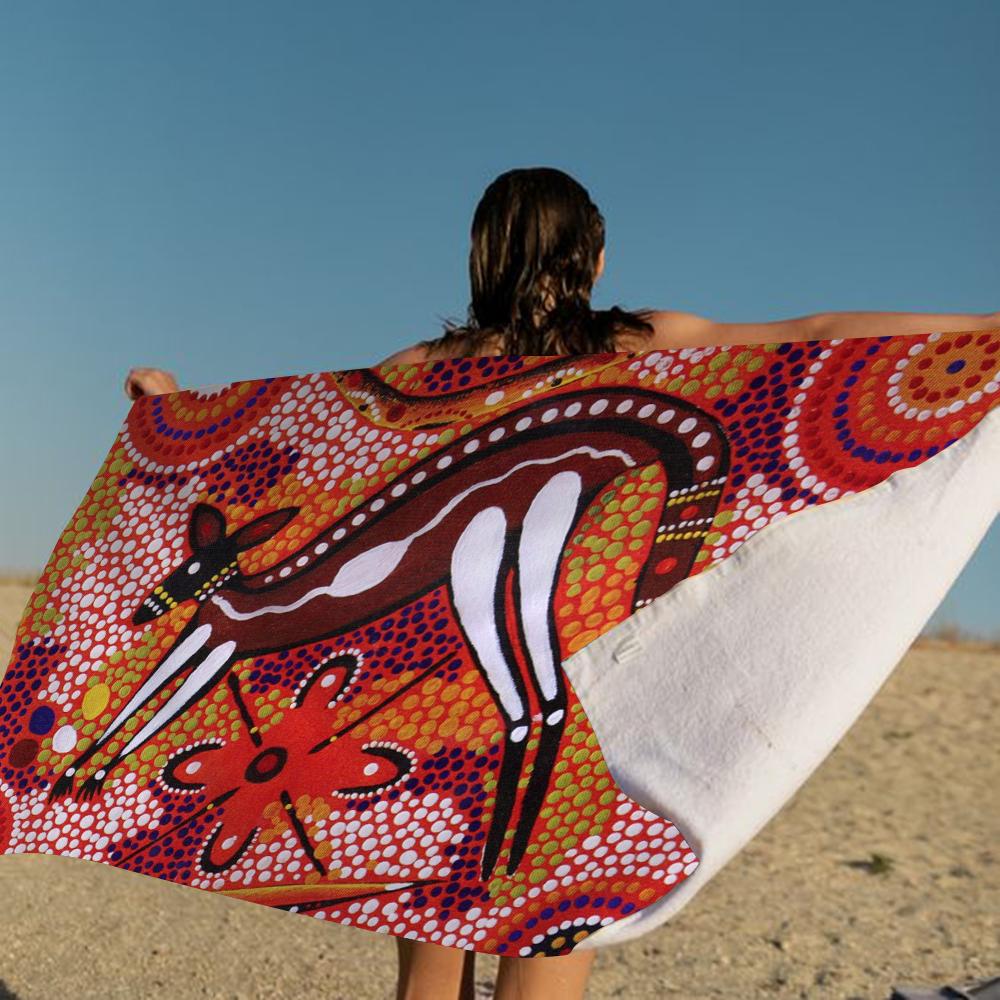 

Australian Aboriginal Art Towel Microfiber Beach Towel Absorbent Quick dry Soft Yoga Swimming Resort Mountain Climbing Towel W40*H60(CM)
