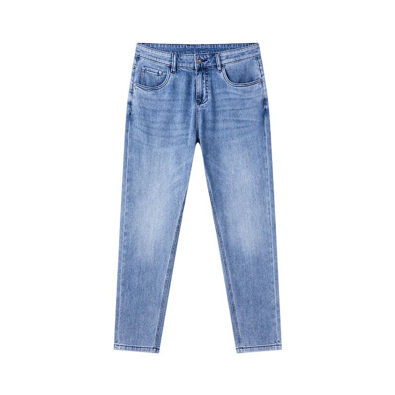 NVG·YOUNG Men's Tencel Washed Tapered Jeans