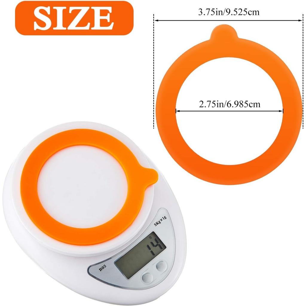 8 Pieces 3.75 Inches Silicone Jar Gaskets Replacement Silicone Seals Airtight Gasket Sealing Rings for Regular Mouth Canning Jar