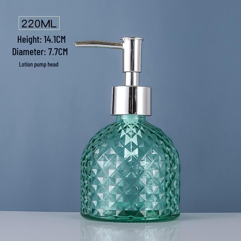 Stylish Glass Refill Bottle for Hand Sanitizer, Lotion, Shampoo, Shower Gel - Press-Type for Home Bathroom