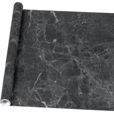 Jiroka Remake Marmortapete 40cm Breit x 10m Perfekt für und Mietobjekte Bogen, Aufkleber, Grau, Marmoroptik-Tapete, Selbstklebend, Lang,