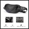Whatna Leather Body Bag for Waist Crossbody Sports Leather Bag for Casual and Black 3-Way Bag/One-Shoulder Men, Pouch, Bag, Bag, Water-Repellent,