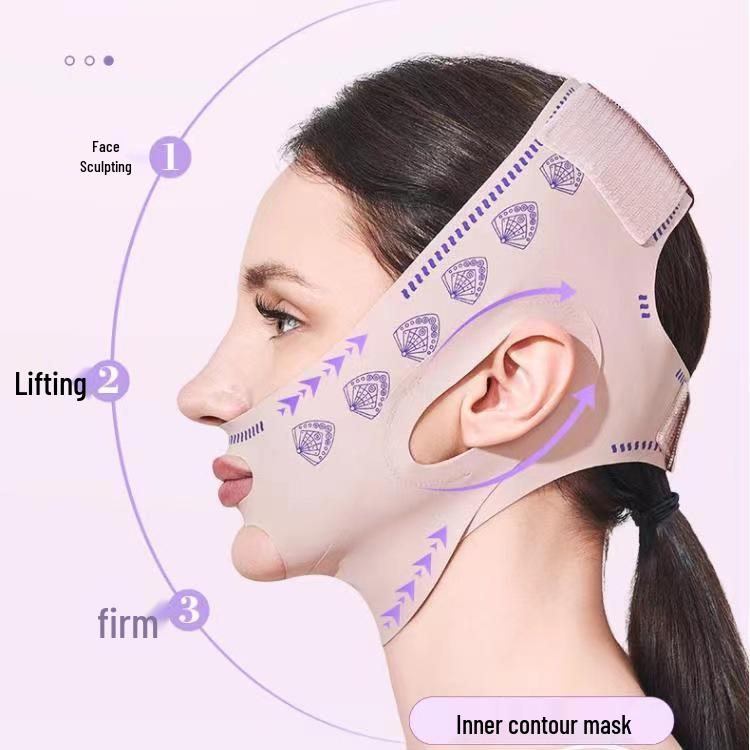 V-Line Facial Band: Firming & Lifting Mask for Double Chin and Nasolabial Folds, Enhances Sleep & Face Sculpting.