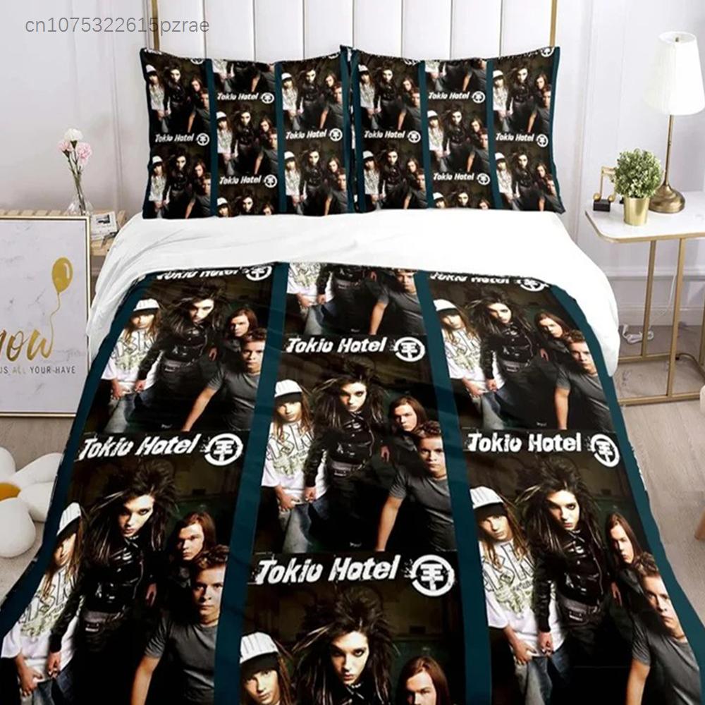 Tokio Hotel 3d Printing Rock Band All Season Duvet Cover Bedding Sets Soft Quilt Cover And Pillowcases Single Double Queen King