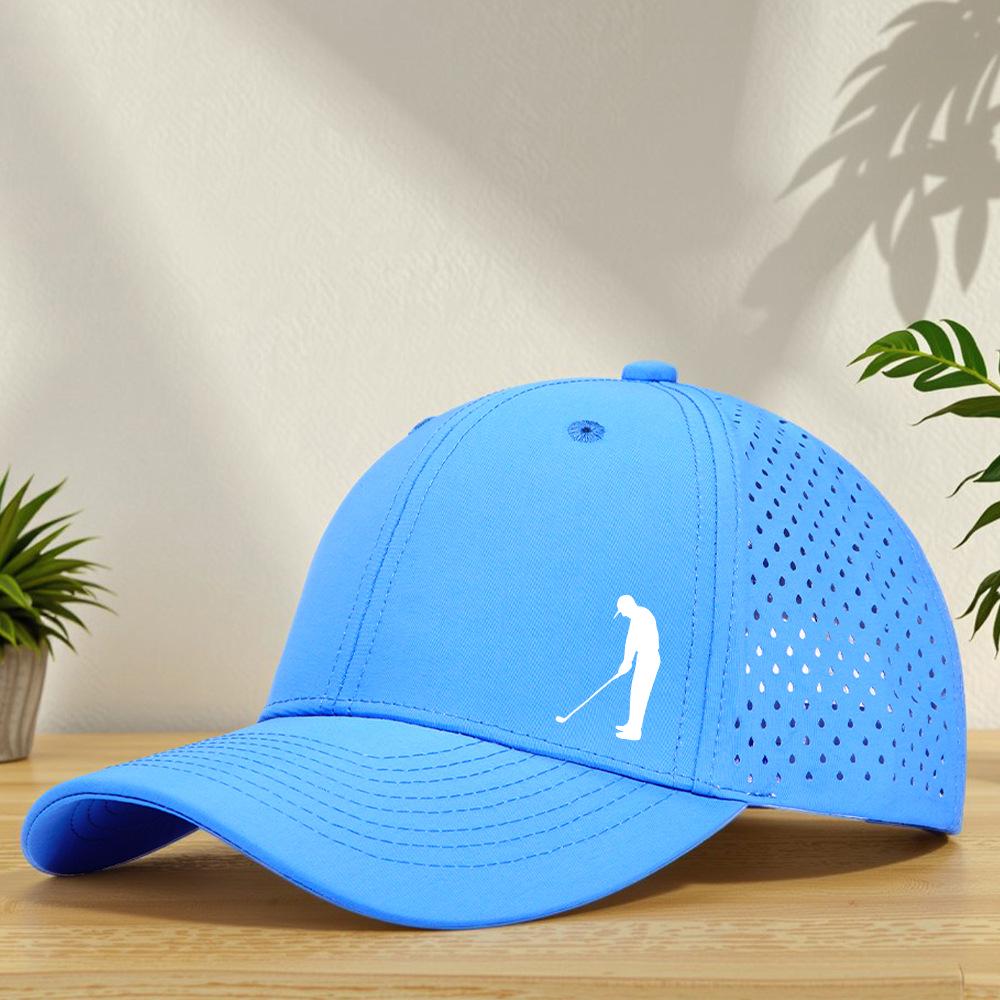 Quick-Dry Golf Ball Pattern Baseball Cap: Sun Protection & Waterproof Mesh Dad Hat