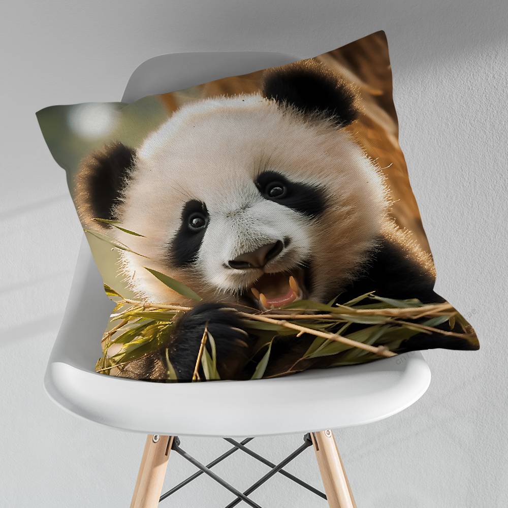 Cute Animal Panda Pillow Over Living Room Sofa Cushion Cover Home Decoration Bedroom Room Bed Pillow Cover