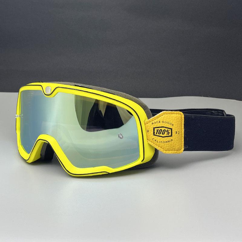 Brille Motorradbrille Vintage Lokomotive Harley Helmbrille Outdoor Sport Windschutz
