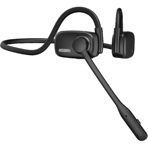 Bluetooth Headphones, Bluetooth V5.4 Wireless Headphones with Noise Cancelling Mic, 12H Playtime, 15.4mm Diaphragm Driver, Open Ear Headset for