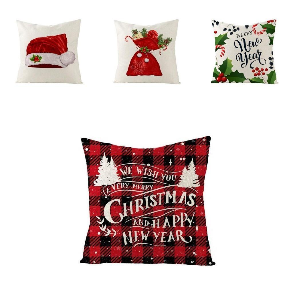 Premium Quality 18" Christmas Cushion Cover In Eco-friendly Linen For Holiday Decor