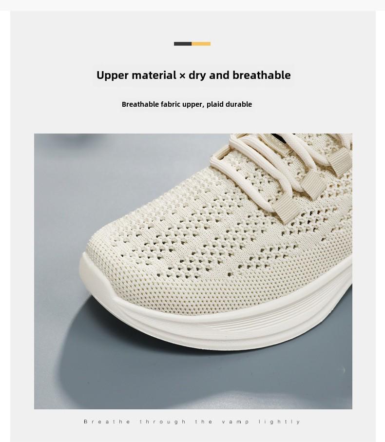 Women's 2025 Spring Flyknit Casual Breathable Fashion Trend Korean Style Sports Shoes