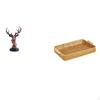 Deer Head Ornament Woven Fruit Baskets Figurine Craft Animal Statue Snack Serving Bowl Home Decor