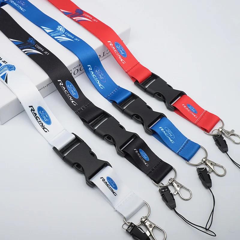 Fashoin Creative Gifts Car Lanyard Neck Straps Key Cell Phone Work ID Card Hanging Rope For Ford Focus Mustang Shelby GT Cobra