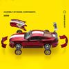Scară 1/42 2018 Ford Mustang GT Super Racing Asamblare Mașină de jucărie din aliaj din metal turnat sub presiune Jucării cadou de colecție cu cutie