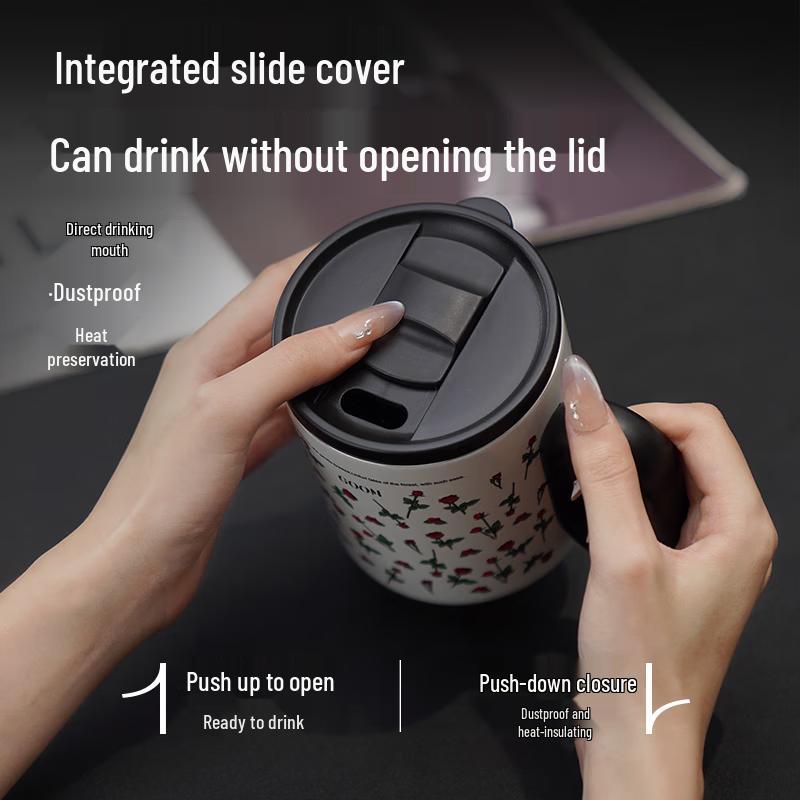 GOOM Rose Whispers Stainless Steel Coffee Mug