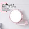 Wall Mounted Foldable Extending Arm Bathroom Mirror With Swivel Suction For Cosmetic Makeup No Drill Required
