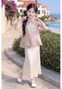 2026 Girls' Summer Chinese Style Qipao & Hanfu Dress Set