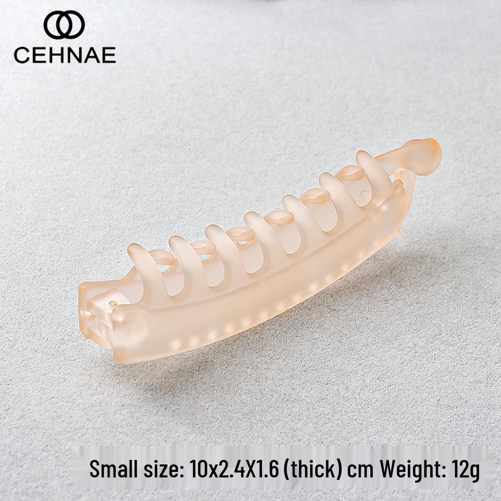 

Frosted Transparent Inlaid Banana Hair Clip with Teeth - DIY Handmade Ponytail Accessory