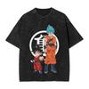 Anime Dragon Ball Printed Tshirt Mens and Womens Washed Tshirt High Quality Vintage Cotton Tshirt Harajuku Tops