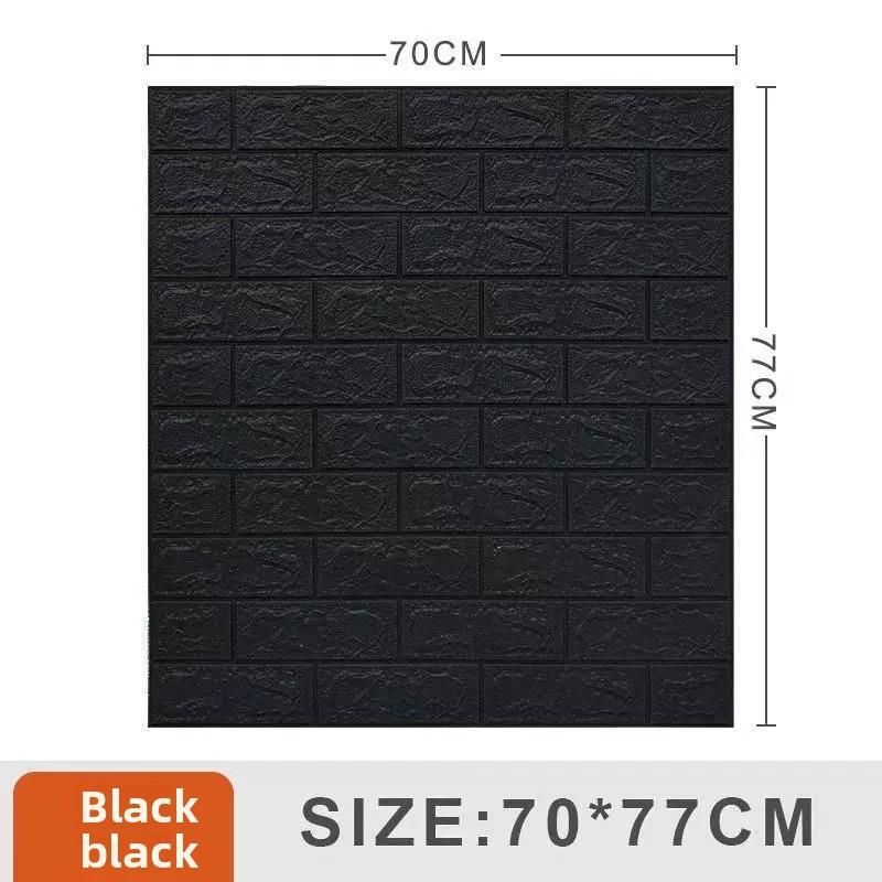 3D Tile Brick Wall Sticker Self-adhesive Waterproof Foam Wallpaper 10 Pcs 35x30cm