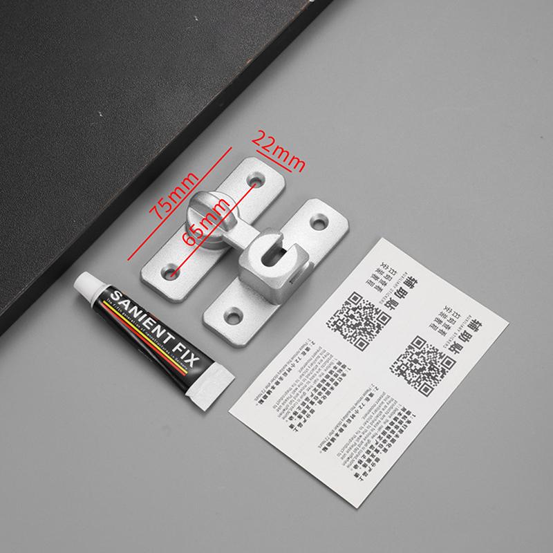 Türriegel Türbolzen Heimschutz Schwerlast Zinklegierung 90 180 Grad Einfache Installation Schiebetürschloss Einbruchschutzschloss