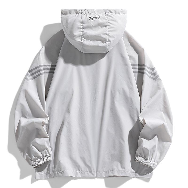 UPF50+Ice Silk Thin Sunscreen Clothes for Men's Summer Breathable Skin Clothes for Men's Fishing Sunscreen Clothes Jacket Outdoor Cardigan Coat