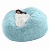 Home Sponge Bed Bean Bag Chair Cover Slipcover Double Bedroom Balcony Large Couch Round Soft Fluffy  Cover No Fillings