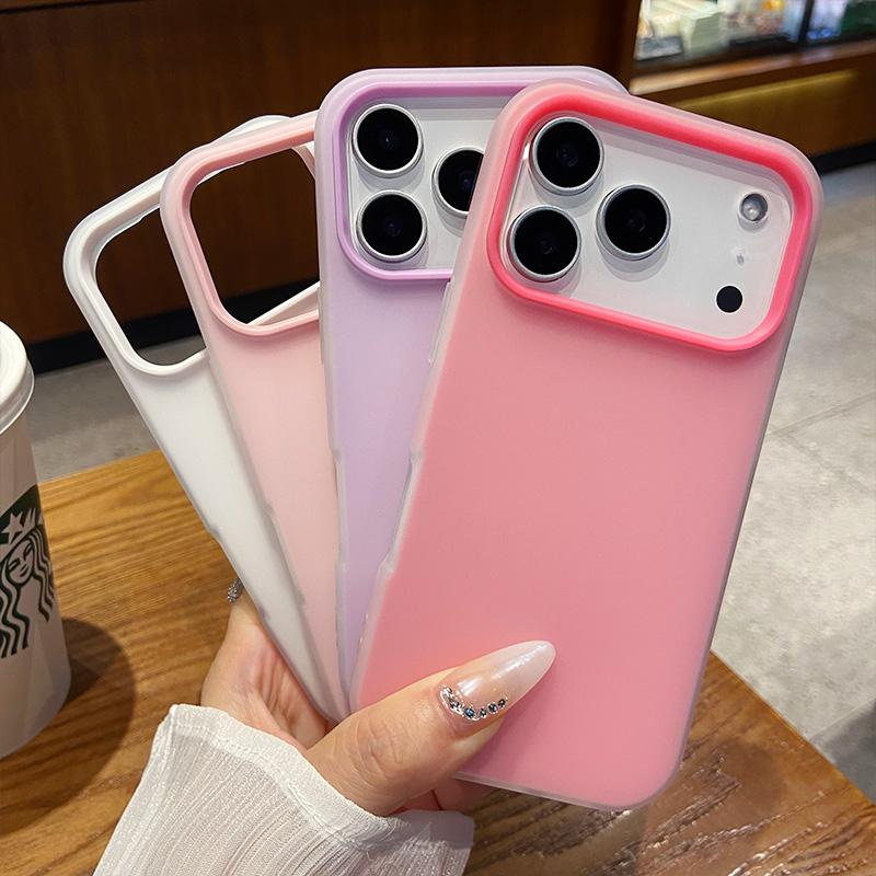 Luxury 2in1 Candy Phone Case for IPhone 17 Air 12 13 14 15 16 Pro Max TPU+PC Shockproof Bumper Back Cases Protect Cover