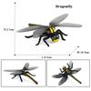 Oenux New Insect Animals Model Butterfly Bee Dragonfly Mantis Ant Snail Action Figures Jouet Collection Decor Kids Education Toy