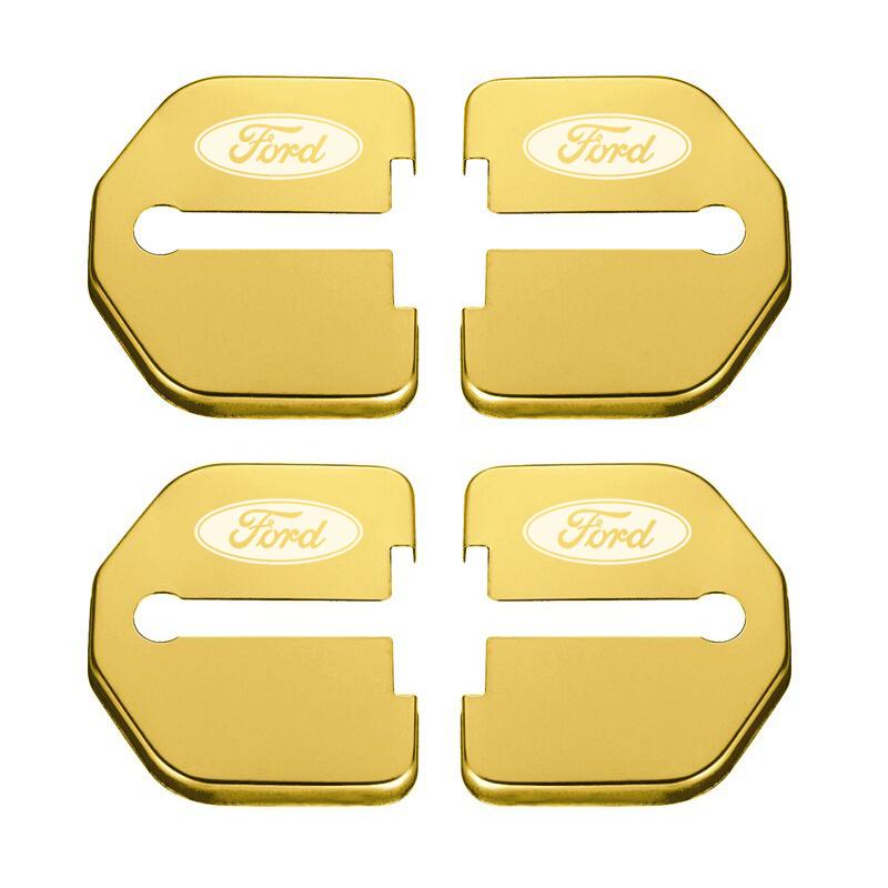 bhmcg3 4PCS Door Lock Decoration Protection Cover emblem case for Ford Fiesta EcoSport ESCORT focus 1 focus 3 focus 2 Accessories