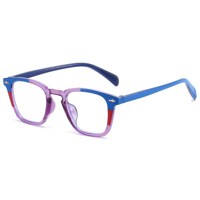

Anti-Blue Light Eyewear Retro Fashion Square Rivets Lady Man Glasses Vintage Brand Women Eyewear Blue Light Blocking Man Eyewear