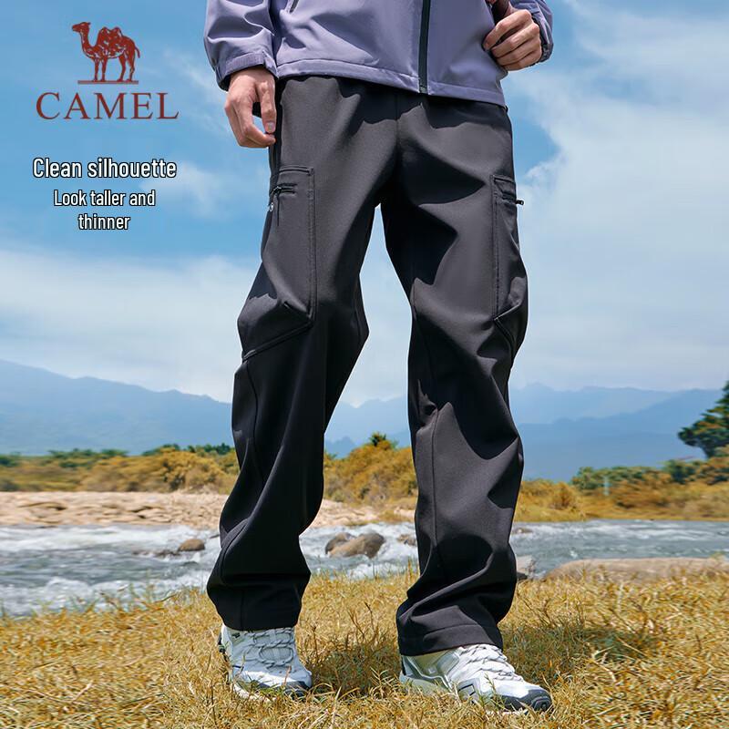 Camel Fleece-Lined Outdoor Water-Repellent Sport Pants