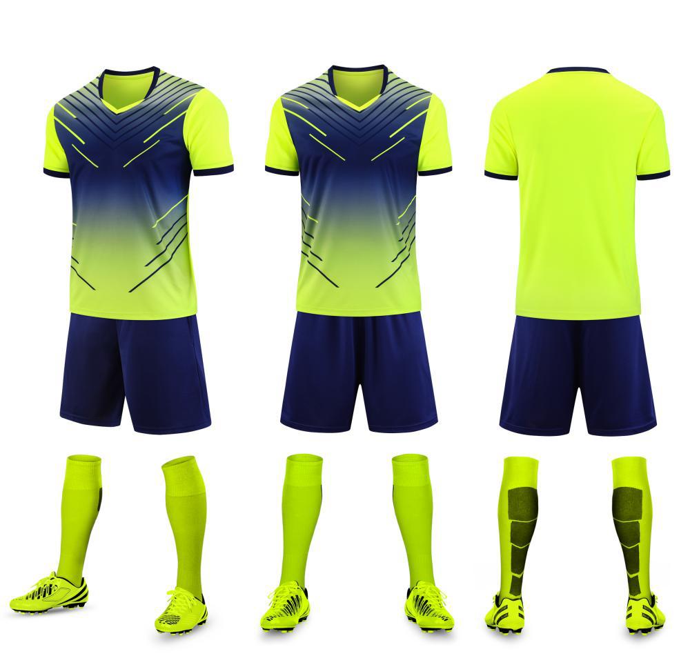 Summer New Short Sleeve Adult Children'S Team Competition Team Uniform Football Training Uniform Men'S And Women'S Set 6202
