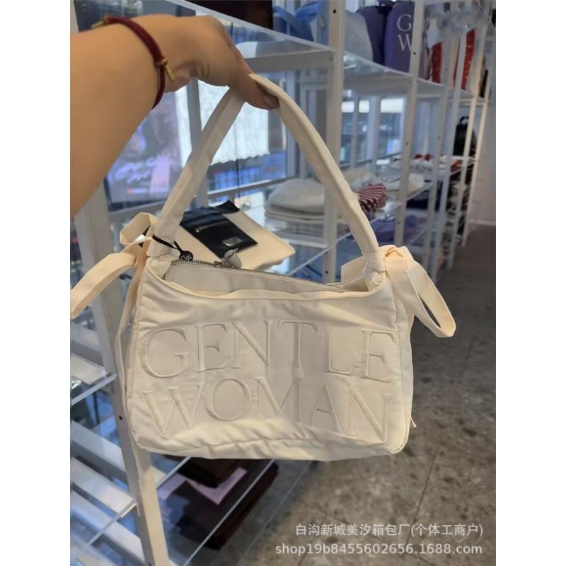

New brand new shoulder bag embroidery dumpling bag bow bag dumpling bag белый