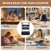 13.7x10x5cm Book Counter Sign Tabletop Decoration Hangable Books Read Tracker Desk Sign For School Dorm Library Bookshelf School