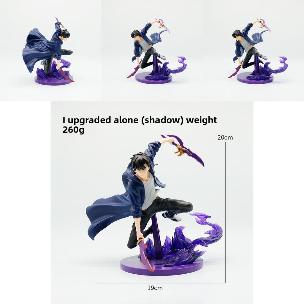 Solo Leveling Sung Jin Woo Pvc Model With Combat Posture For Home Office And Figure Enthusiasts