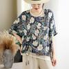 DIMANAF 2026 Plus Size New T-Shirt Women Blouse Lady Tops Tees Print Flower Loose Casual Shirts Oversize Beach Summer