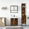 3-piece Bathroom Furniture Set Smoked Oak